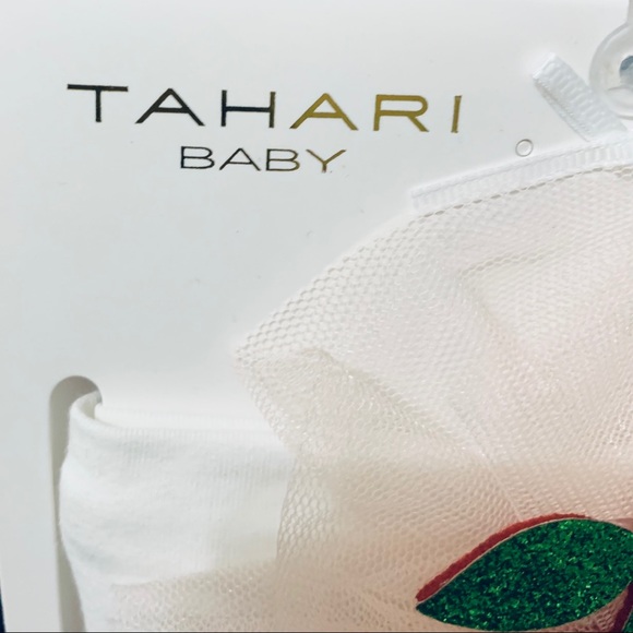 NEW Tahari Baby Girl Cherries Headband & Sock Set 0-12 Months - Picture 4 of 5